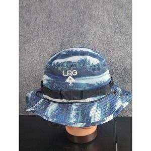 LRG Bucket‎ Hat Outdoor Adventure Print Black Band Men's OS Tie Dye Blue Summer